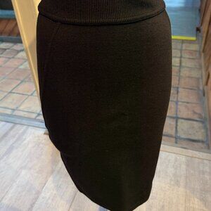 AZZEDINE ALAIA Black Body-Con Pencil Skirt XS Iconic Wool Knit Couture